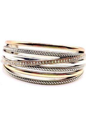 BRIGHTON NEPTUNE'S RINGS HINGED BANGLE
